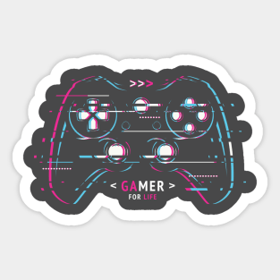 Gamer Life - Glitched Control Pad Sticker